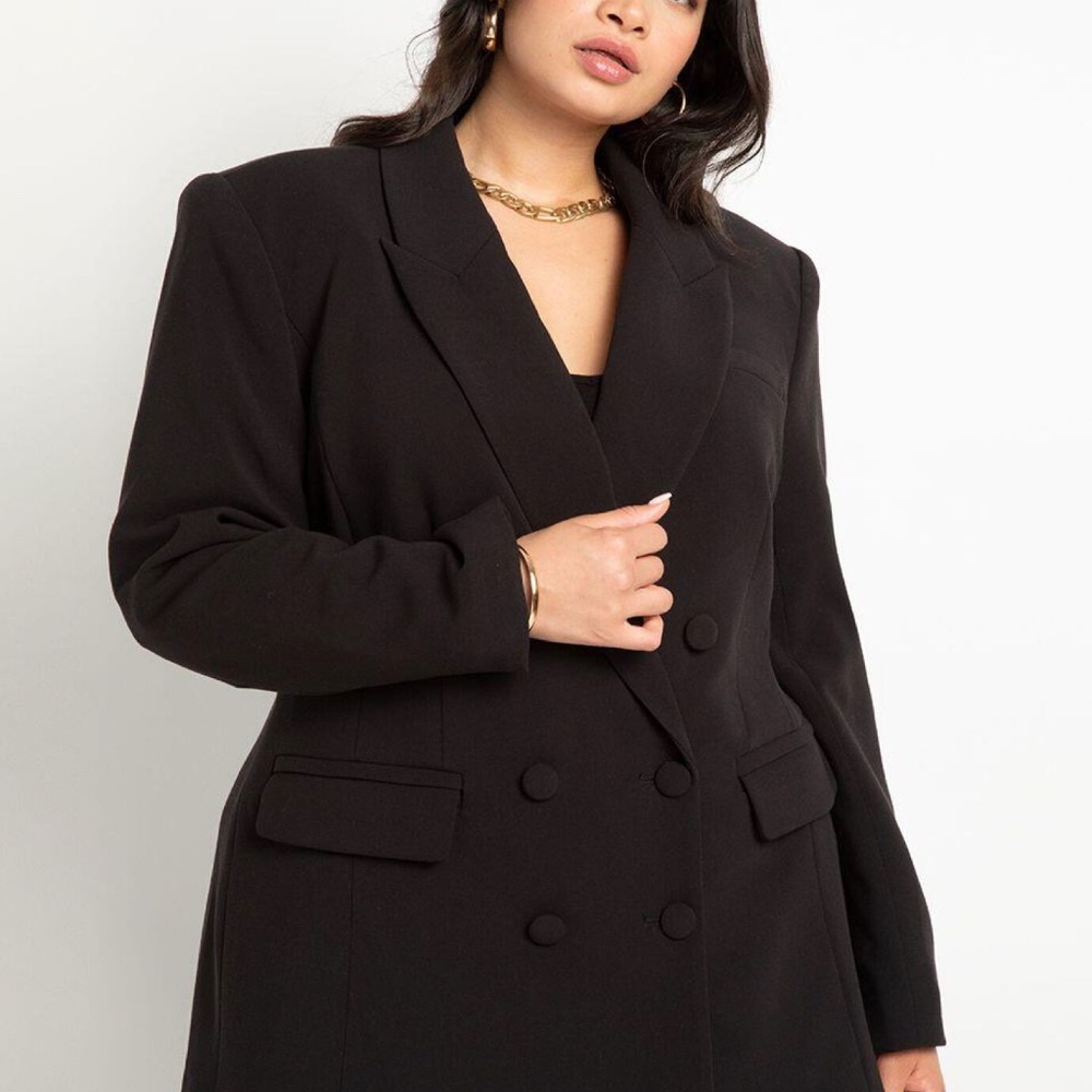 eloquii | strong shoulder blazer | size: us 18